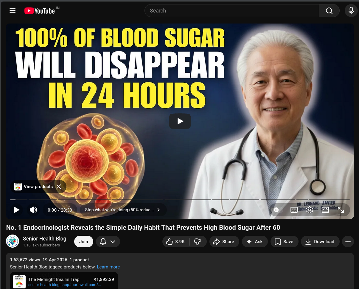 Figure 3: Thumbnail of one example Senior Health Blog YT video.