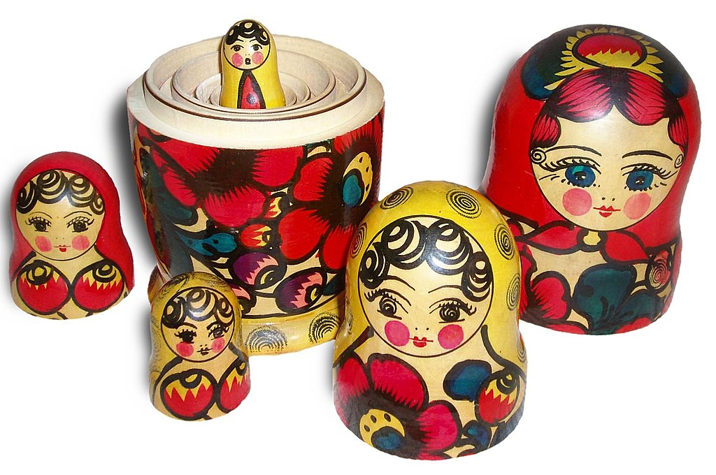 Nested matryoshka dolls, or Russian dolls, serve as a memorable metaphor for nested intervals.