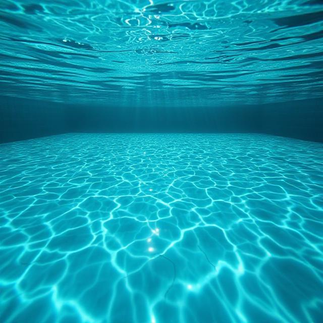 Figure 2: Picture of water caustics at the bottom of a swimming pool, showing how the top looks as well.