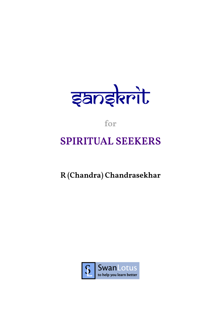 Sanskrit for Spiritual Seekers