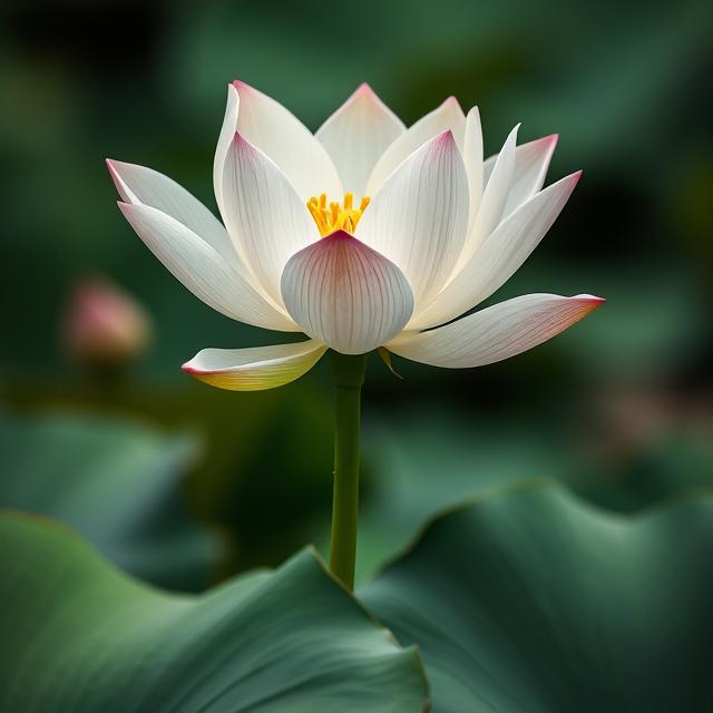 White Lotus (Nelumbo nucifera).